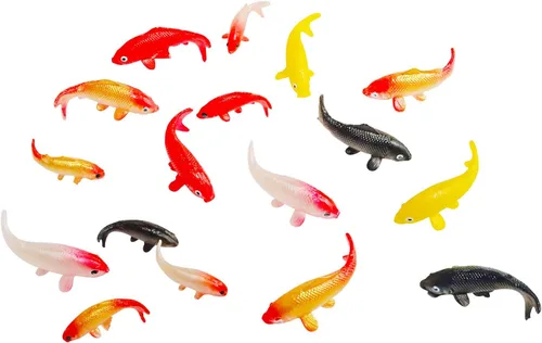 Vista 6 de X Hot Popcorn 40 piezas de peces en miniatura para manualidades, mini figuras de peces koi, pequeños peces de plástico en miniatura, suministros