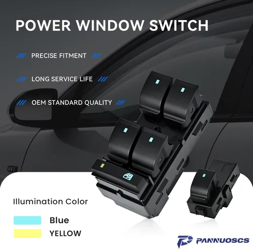 Vista 6 de PANNUOSCS Interruptor de ventana para conductor e interruptor de ventana para pasajeros compatible con Chevy Silverado Traverse GMC Sierra 1500