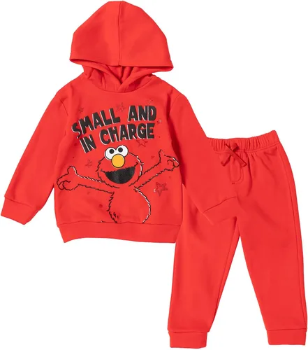 Vista 8 de Sesame Street Conjunto de sudadera con capucha y pantalones de forro polar, tallas de bebé a niño pequeño (12 meses a 5T)
