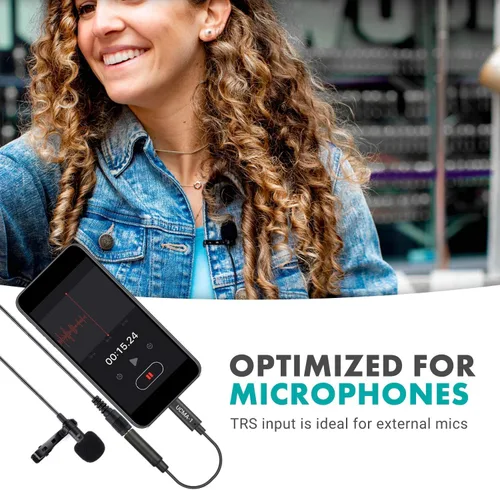 Vista 3 de Movo UCMA-1 Cable adaptador de micrófono TRS hembra de 0.138 in a conector USB tipo C Dongle - Compatible con Samsung Galaxy, Pixel, Moto, HTC, iPad