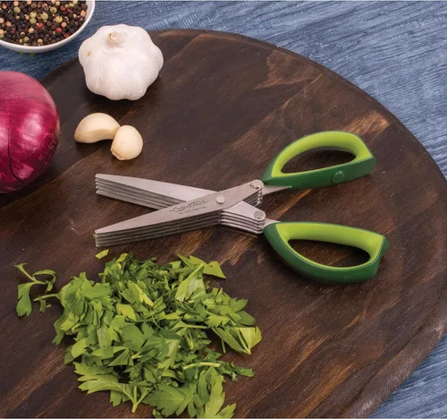 Vista 6 de Cutlery-Pro Tijeras de hierbas de 5 cuchillas y tijeras de cocina, cuchillas de acero inoxidable