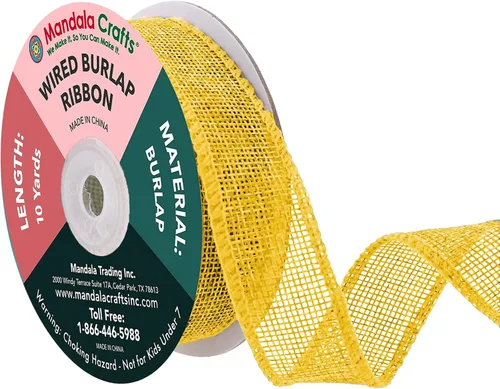 Vista 108 de Mandala Crafts Cinta de arpillera negra de 1.5 pulgadas de ancho para manualidades, rollo de 20 yardas de cinta rústica de arpillera para coronas