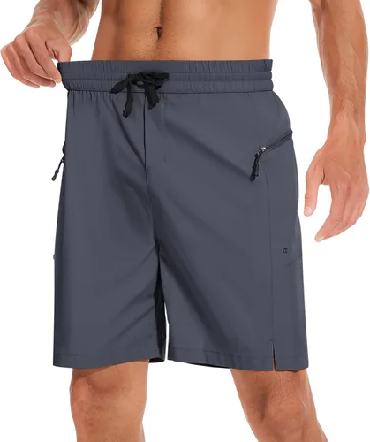 Vista 2 de JIKEIMYE Swim Trunks Men Quick Dry Board Shorts with Zipper Pockets Bathing Suit Beach Shorts for Men with Mesh Lining