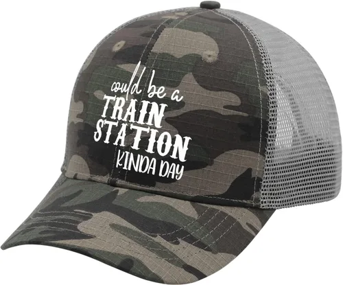 Vista 2 de devor Dad Hat Could be a Train Station Kinda Day Baseball Cap, Graphic Baseball Cap for Women
