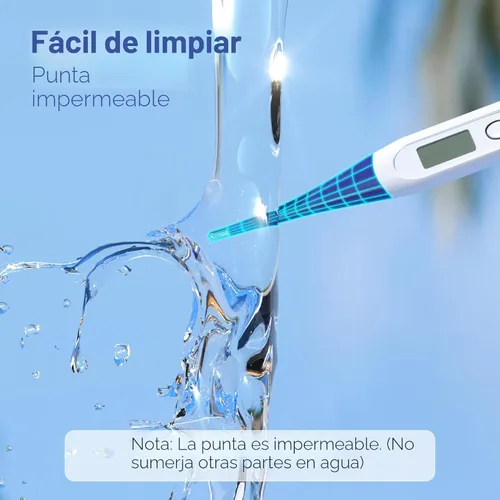 Vista 5 de Boncare Termómetro digital de 10 segundos para adultos y niños, termómetro rectal preciso y seguro para bebé con alarma de fiebre, termómetro oral