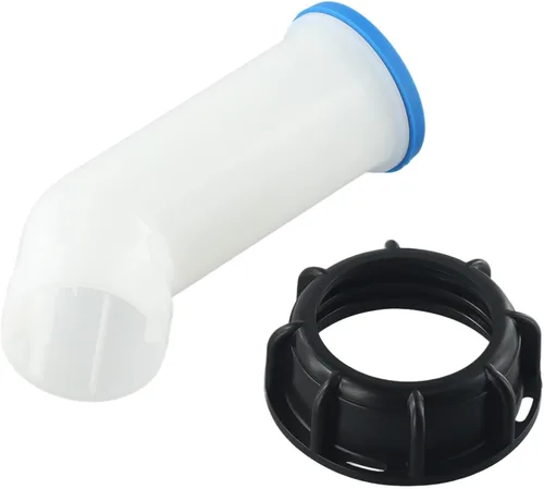 Vista 2 de for ibc Tote Drain Spout 2in Extended Hose Adapter Black for(extended)