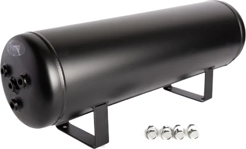 Vista 4 de Ajuste universal Extremadamente ruidoso (152dB) Kit de bocina de tren de 3 trompetas (BlackHorns) Compresor de aire de 200 PSI Tanque