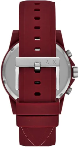 Vista 2 de Armani Exchange Mens Chronograph Watch 44mm case Size Silicone Strap