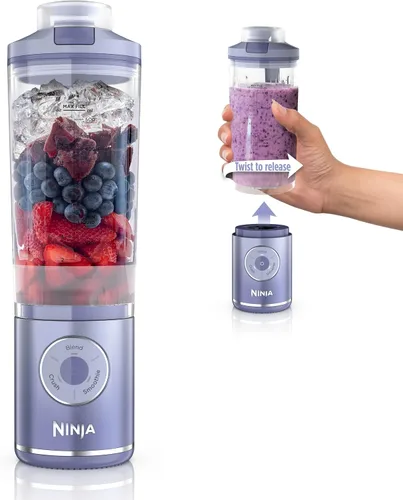 Vista 15 de Ninja Blast Max, licuadora portátil + Twist & Go, batido personal, mezcla, trituración de hielo, 3 programas, inalámbrico, recipiente extraíble