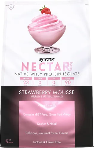 Vista 6 de Syntrax Nectar Sweets Native - Aislamiento de proteína de suero alimentada con pasto que se mezcla al instante, sin RBST, trufa de chocolate, 32