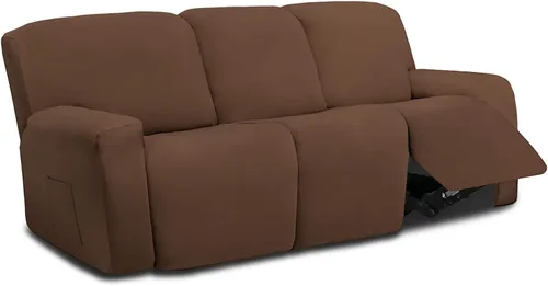 Vista 58 de Easy-Going - Funda elástica de microfibra para sofá reclinable seccional, suave vellón ajustable a tu sofá de 2 cuerpos, lavable, protector