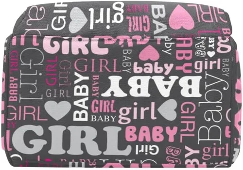 Vista 5 de Mochila de pañales personalizada, regalo con nombre, letras para bebé, color gris, rosa, bolsa de viaje versátil: gran capacidad y múltiples