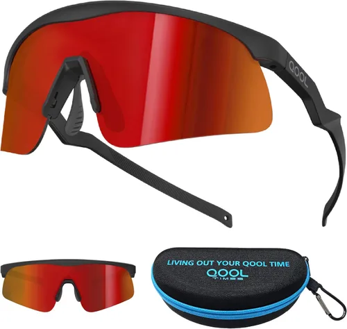 Vista 3 de Living out your qool time QOOLTIME Z87 - Gafas de sol deportivas para ciclismo, hombres, mujeres, jóvenes, pickleball para correr, béisbol