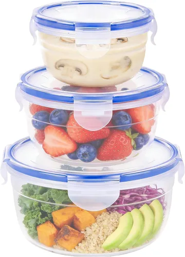 Vista 22 de KIGI Mini recipientes de plástico para almacenamiento de alimentos de 6 onzas con tapas herméticas y a prueba de fugas, ideales para almuerzo