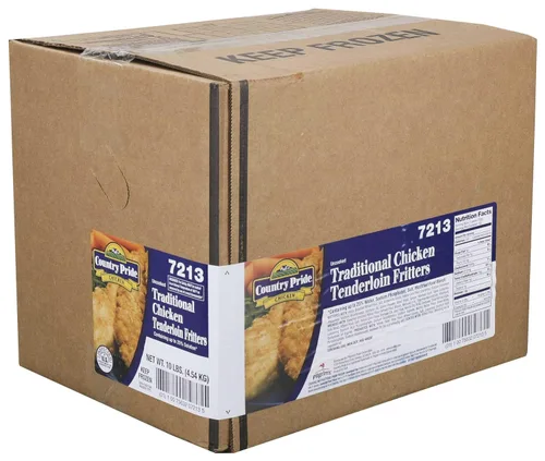 Vista 2 de Country Pride Buñuelo de lomo de pechuga de pollo tradicional grande, 5 libras, 2 por caja.
