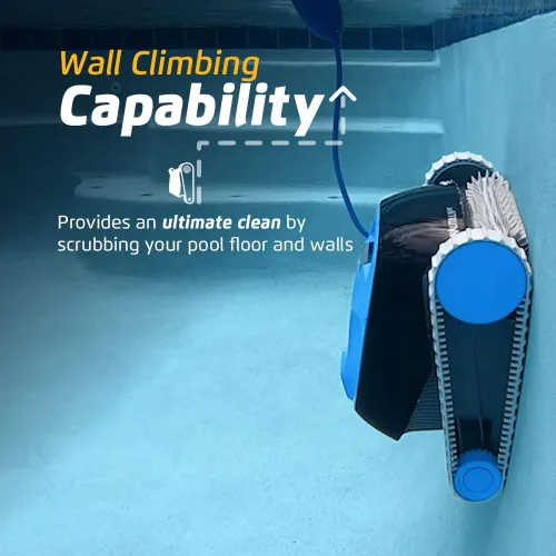Vista 14 de Dolphin E10 - Aspiradora robótica automática para piscina, cepillo de limpieza activo, acceso a filtros de carga superior, ideal para piscinas sobre