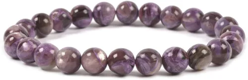 Vista 14 de Justinstones Gem - Pulsera elástica de cuentas redondas de piedras semipreciosas de 8 mm, unisex, de 17.78 cm Turmalina negra de grado A