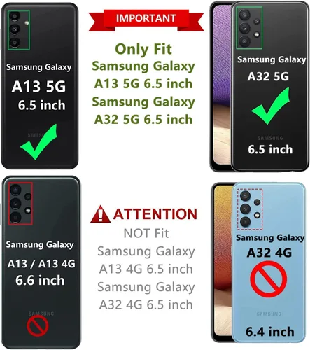 Vista 2 de Funda diseñada para Samsung Galaxy A13 5G, Galaxy A32 5G, regalo de grado militar, funda protectora contra caídas a prueba de golpes para Galaxy A13