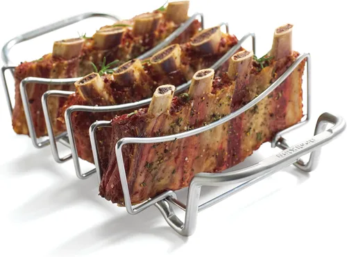 Vista 2 de Broil King Soporte para costillas y asado de acero inoxidable 62602