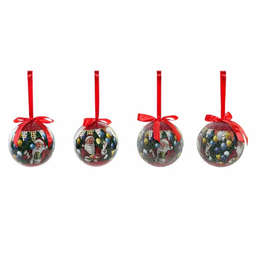 Vista 2 de Bolas de Navidad DKD Home Decor Papá Noel PVC (7 pcs) (7.5 x 7.5 x 12 cm)