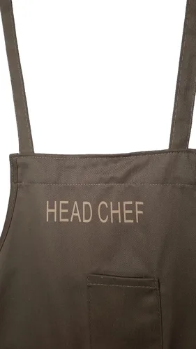 Vista 8 de Delantal de broma Head Chef - Perfecto para papá y fiestas de barbacoa, marrón y bronceado