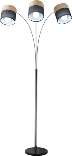 Vista 14 de Lámpara de pie con control remoto, lámparas de pie de arco de 3 luces para sala de estar, lámparas de pie altas de 2400 lm con pantallas blancas