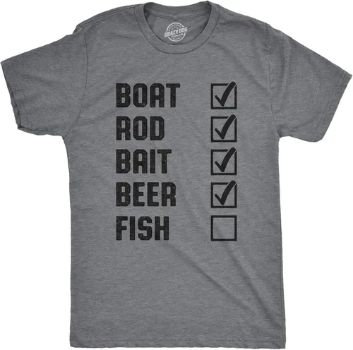 Vista 16 de Crazy Dog - Camiseta divertida para hombre, diseño de broma de pesca, camisetas novedosas de pescador