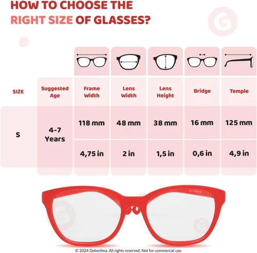 Vista 2 de Marcos de lentes flexibles para niños - Gafas graduadas para niños de 4 a 7 años, anteojos Rbg para niños, lentes irrompibles