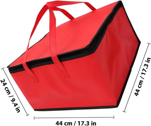 Vista 6 de Bolsa de comida aislada para pizza, bolsa de gran capacidad, reutilizable, calentamiento, catering, restaurantes, transporte para alimentos