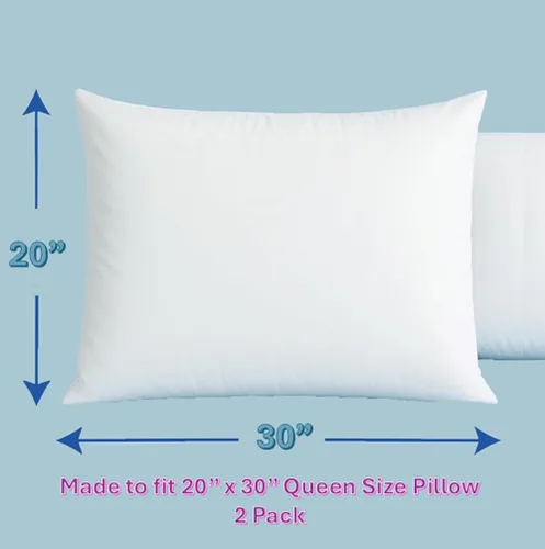 Vista 6 de Paquete de 2, 100 % algodón Percal de 250 hilos con cremallera, fundas de almohada