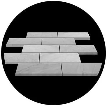 Vista 2 de Mármol Italiano Blanco Bianco 4x12 Azulejo Afilado