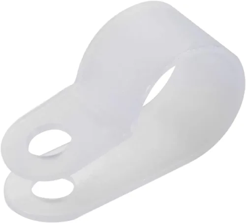 Vista 11 de 200 Uds. de nylon blanco tipo R abrazadera de cable sujetador de 1/2 pulgada clips de alambre de plástico abrazaderas surtido para conducto de cable