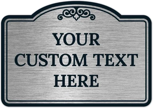 Vista 35 de Letrero decorativo personalizado, letrero de metal personalizado para negocios, entrada, hogar, Airbnb, placa de puerta de oficina, fondo negro, 8 x
