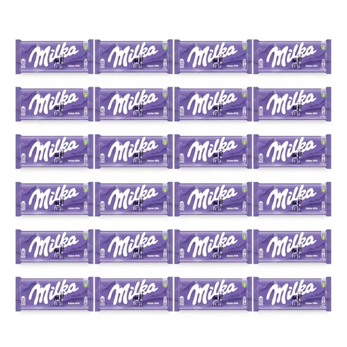 Vista 3 de Milka Alpenmilch - Barra de chocolate, 3.5 onzas (paquete de 24)