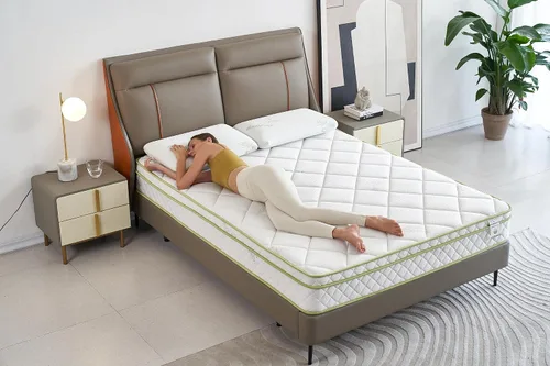 Vista 9 de Oliver & Smith - Colchón híbrido de espuma fresca y cómoda de 8 pulgadas con funda de algodón orgánico transpirable - Parte superior de almohada