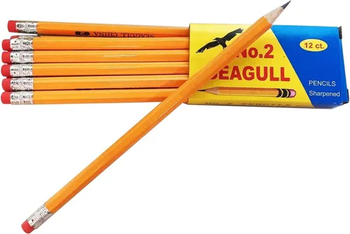 Vista 2 de Lápices con punta n.º 2 144/box, 12 cajas de 12 lápices con goma de borrar mejorados 1
