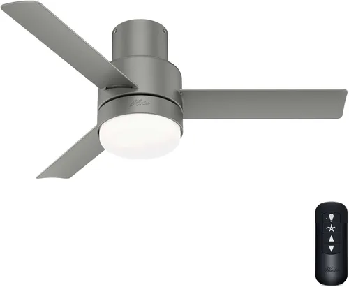 Vista 11 de Hunter Fan Company Gilmour - Ventilador de techo casual para interiores y exteriores de 44 pulgadas, color negro mate, con kit de luz LED brillante