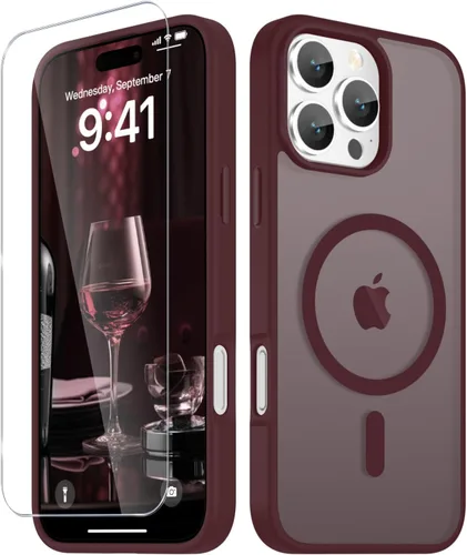 Vista 1252 de Funda para Google Pixel 10 Pro XL, cubierta magnética mate, color negro Fit for MagSafe, Screen Protector included, Shockproof Military Grade