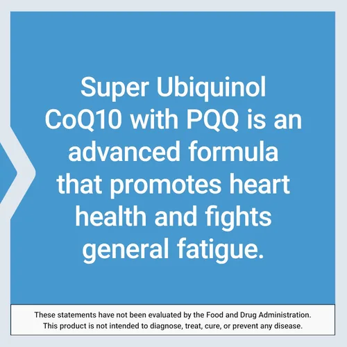 Vista 6 de Life Extension Super Ubiquinol CoQ10 con PQQ, coenzima Q10, pirroloquinolina quinona, suplemento de salud cardíaca, absorción máxima, 100 mg, sin