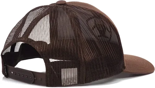Vista 3 de ARIAT Gorra marrón con logotipo de Snapback Shield para hombre
