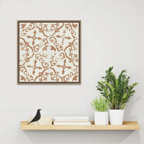 Vista 6 de Amanti Art Lienzo enmarcado para pared, azulejos de cerámica II de 16 x 16 pulgadas, por Melissa Wang, lienzo enmarcado para pared, obras de arte