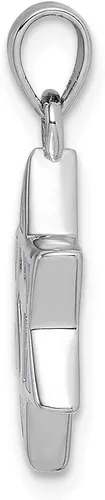 Vista 2 de Colgante de plata de ley 925 con diseño de estrella de David Lucky Jewish Created Opal CZ Cubic Zirconia