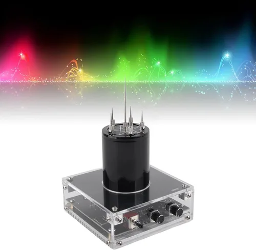 Vista 3 de Kit de bricolaje de bobina de música, bobina de música, base acrílica, carcasa de arco de plasma, experimento de altavoz de plasma