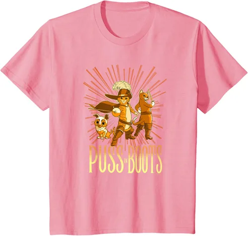 Vista 83 de DreamWorks Puss in Boots: The Last Wish Cat Trio Poster - Camiseta pequeña Negro