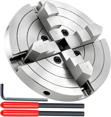 Vista 9 de CXRCY Portabrocas de torno de 4 pulgadas para carpintería, juego de mandíbulas de torno de madera autocentrante de 4 mandíbulas con rosca de 1 x 8