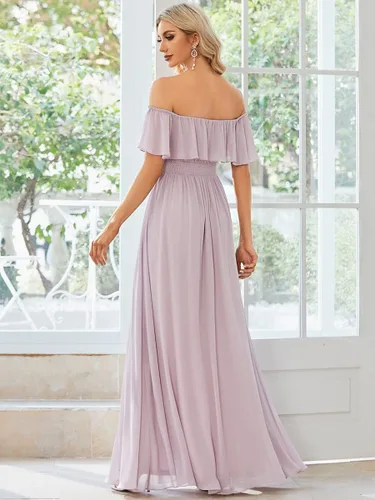 Vista 2 de Ever-Pretty Womens Off The Shoulder Ruffle Party Dresses Side Split Beach Maxi Dress 00968