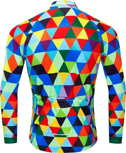 Vista 73 de Weimostar Hombre Ciclismo Jersey Manga Corta Bicicleta Ropa Multicolor Diamante