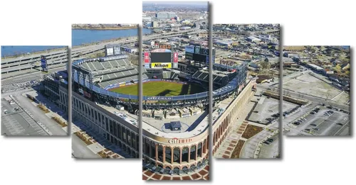 Vista 48 de Arte para pared, lienzo para estadio deportivo, arte para pared, diseño de campo de Wrigley en Chicago, pinturas de Chicago, impresiones sobre