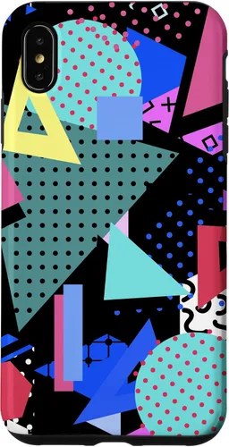 Vista 11 de 80s Geometric Memphis Pattern Vintage 1980s 90s Phone Cover Case for iPhone 17