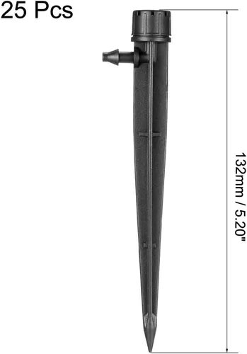 Vista 2 de uxcell Gotero de pulverización ajustable, sistema de riego de riego micro emisor de 180 grados, 25 piezas